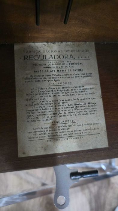 Relógio de parede Reguladora 338/46/13 Português