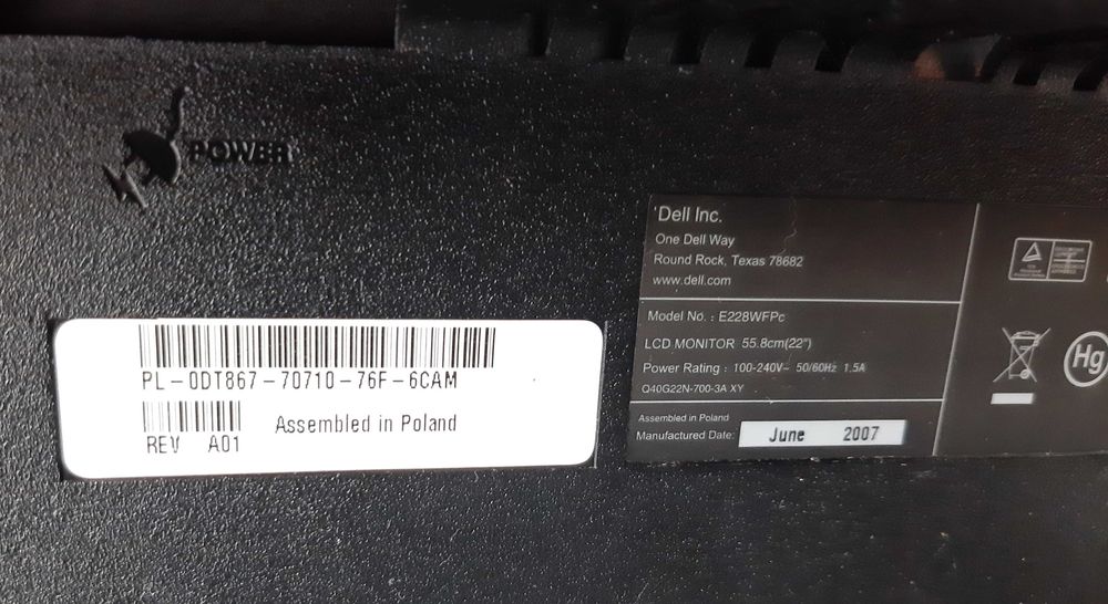 Монітор DELL E228WFPc / 22" (1680x1050)