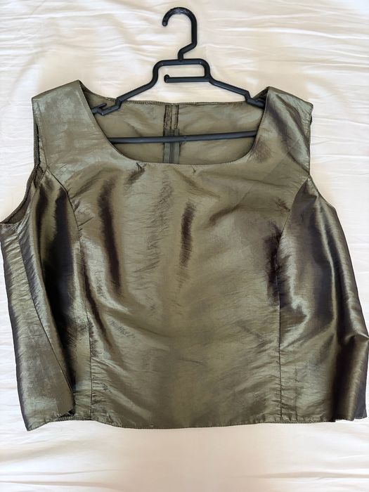 Conjunto vintage artesanal (casaco+top)