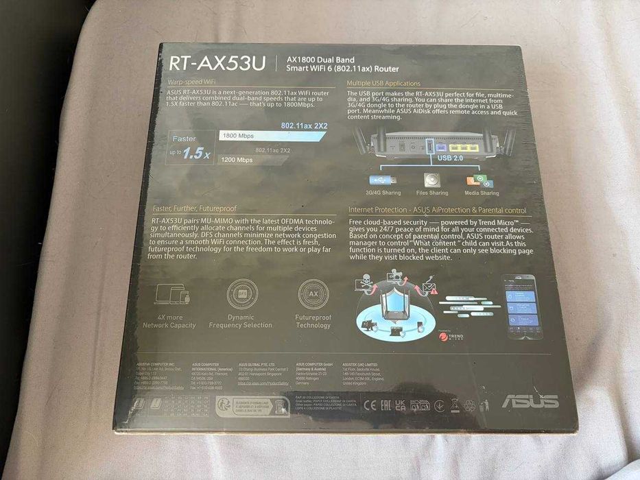 Wi-Fi роутер ASUS RT-AX53U новий в упаковці