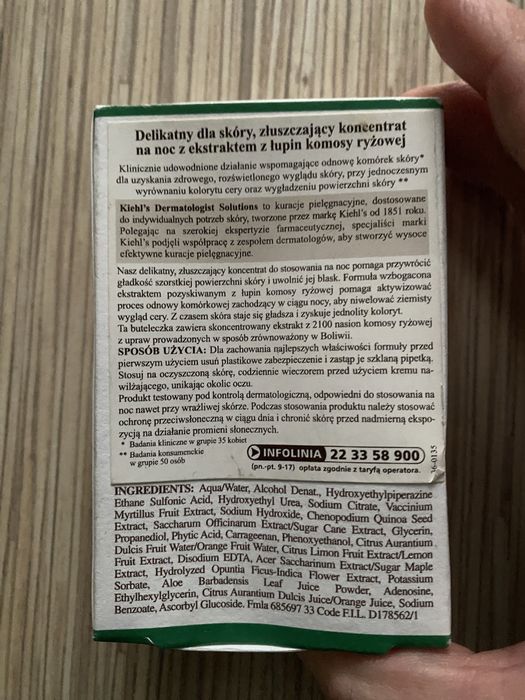 Kiehls mikro peeling na noc