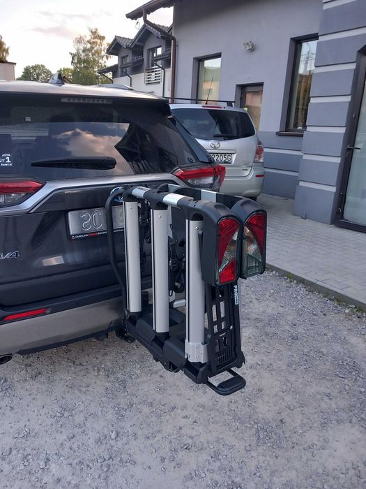 Solidny, składany bagażnik rowerowy na hak, platforma rowerowa Pro User FG 3  Silver