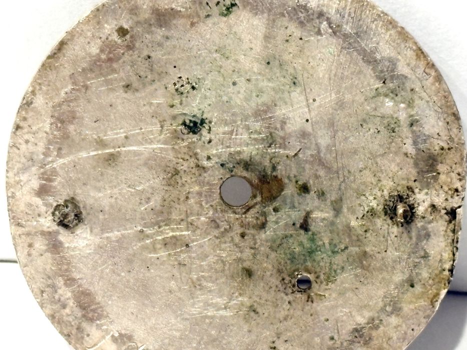 Fantástico antigo mostrador de relógio de bolso do Sec XIX
