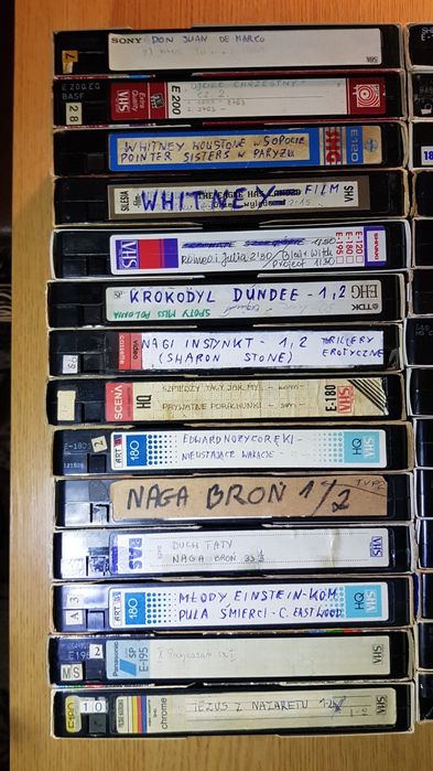 Kasety VHS Video z Filmami