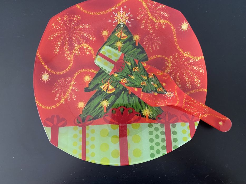 Conjunto de prato de Natal