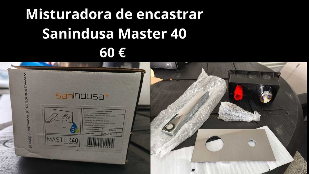 Torneira Misturadora de encastrar - Sanindusa Master 40. Novo, na caixa original.