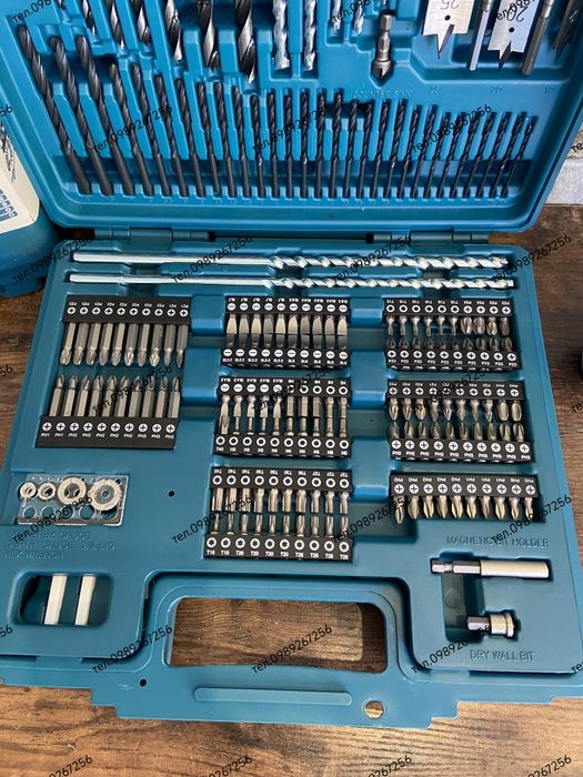 Набір свердел і біт Makita 256x для роботи з металом, каменю НІМЕЧЧИНА