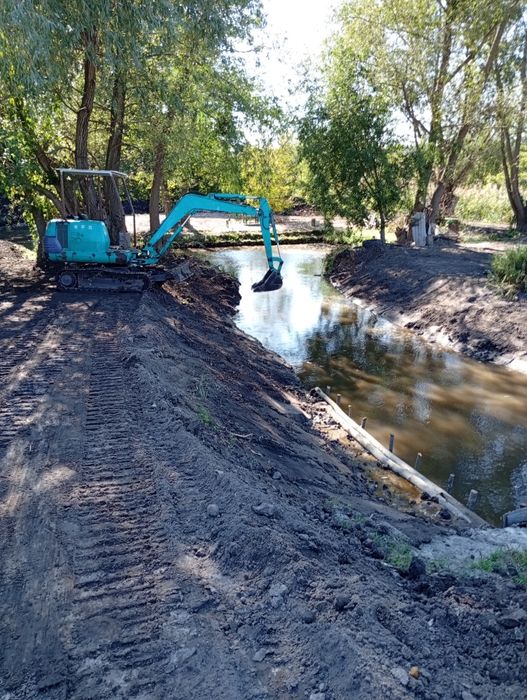 Міні екскаватор,копання ставків, озер, копанок