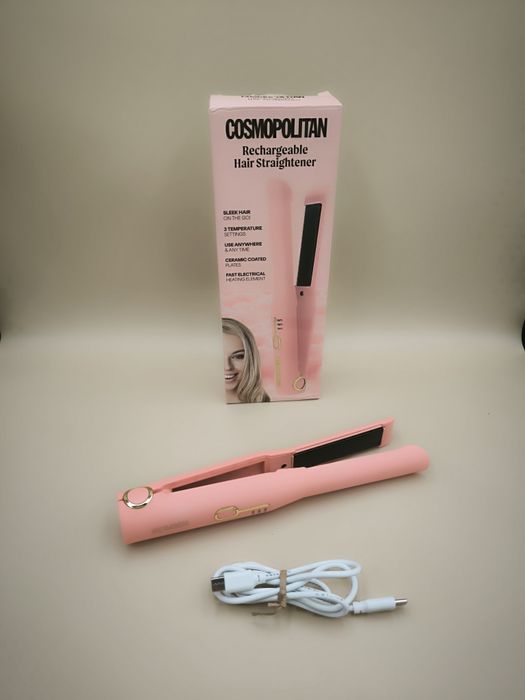 Prostownica do włosów Cosmopolitan bezprzewodowa różowa