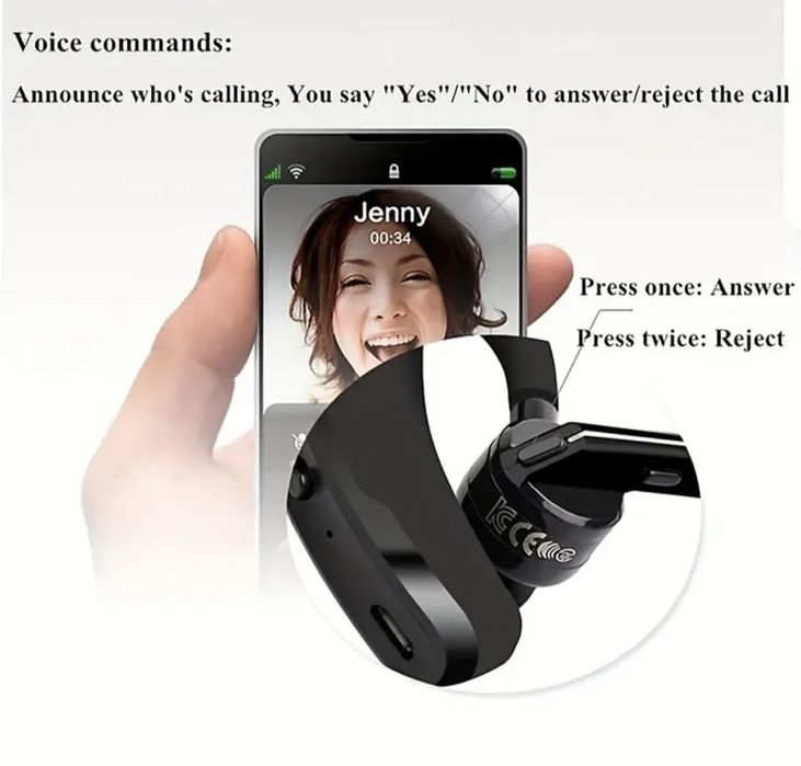 Fone de ouvido sem fios bluetooth