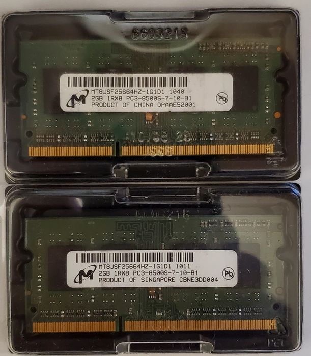 Оперативная память DDR3- 2Гб  DDR2 0.5Гб  для ноутбука и стац.ком