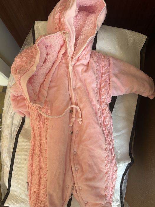 Теплий чоловічок комбез для новонародженного теплий з шапочкою 0+ 62