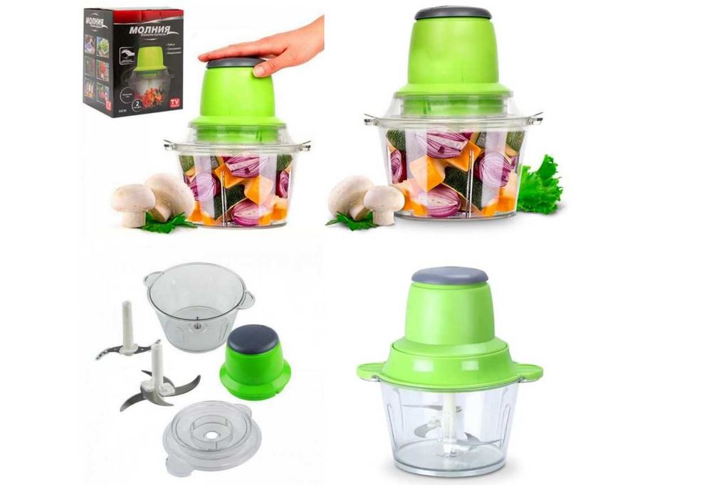 Кухонный измельчитель с двухъярусным лезвием