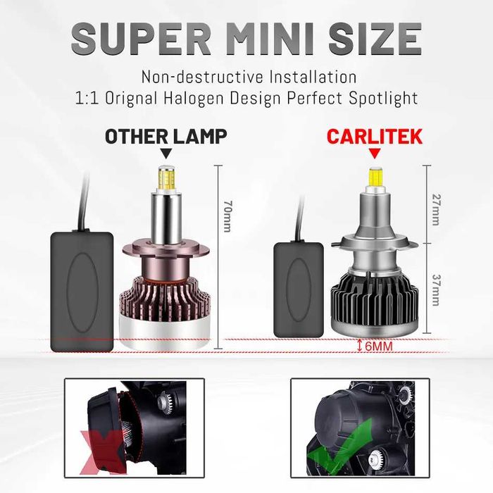 Lâmpadas LED H8 360º 150000LM para farol de nevoeiro (Entrega 24h)