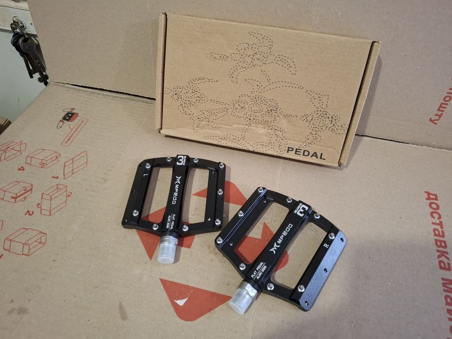 ВЕЛОсипедные педали алюминиевые MTB Mpeda ALNC2026 на 3прома.