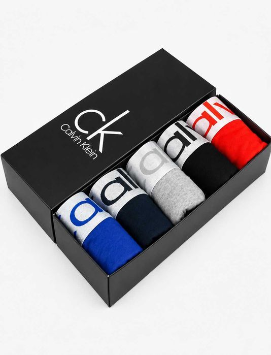 Труси Calvin Klein 5шт + Носки Nike у подарунок / Чоловічі боксери