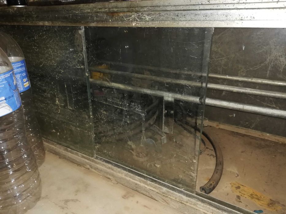 Expositor, Vitrine, Montra. Latão e vidro. Vintage.