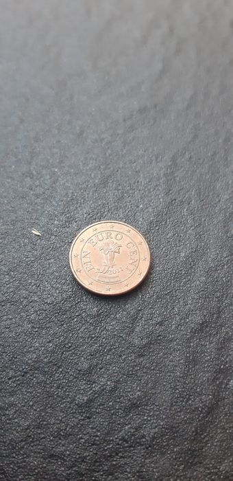 Vendo estas moedas de 1 e 2 cêntimos tem uma de 1 cêntimo com defeito