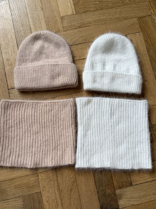 Комплект шапка + шарф з ангори