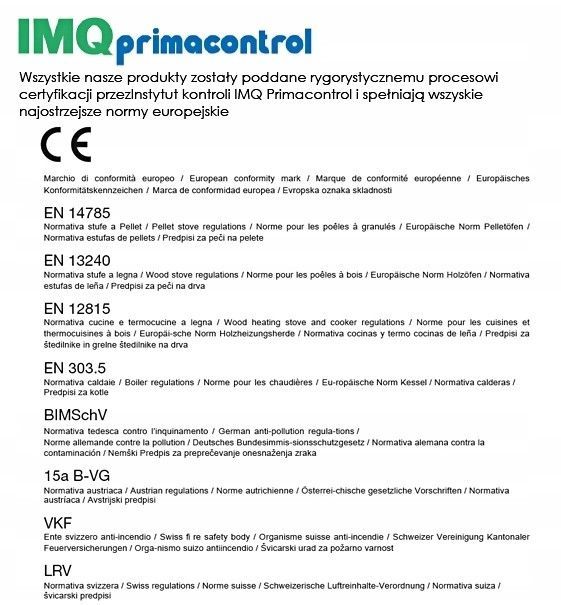 Piec kominek na pellet Eva Calor Diletta 10.5kW 2x DGP czerwony