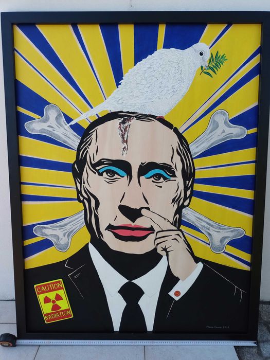 O Pirata “Putin que o Pariu” (acrílico sobre madeira, 115x150cm)