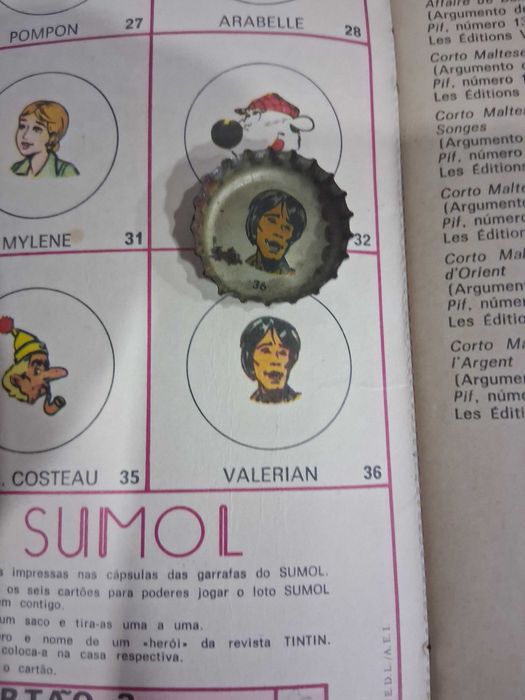 Caricas e cartões da Sumol antigos