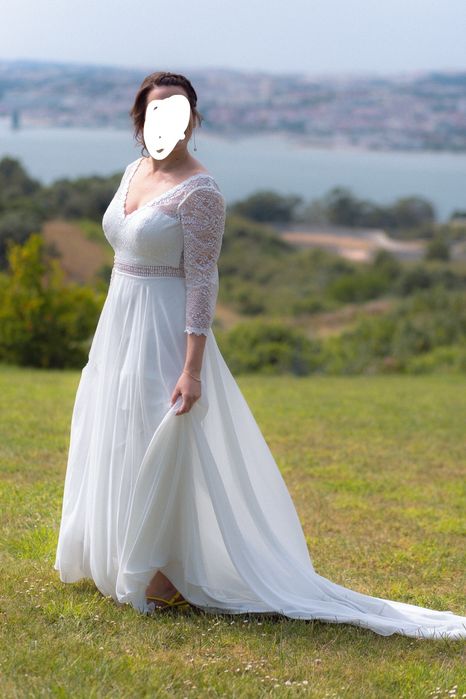Vestido de noiva - L/42 - como novo