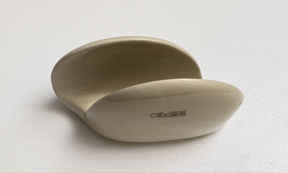 Stary serwetnik porcelit Społem PRL
