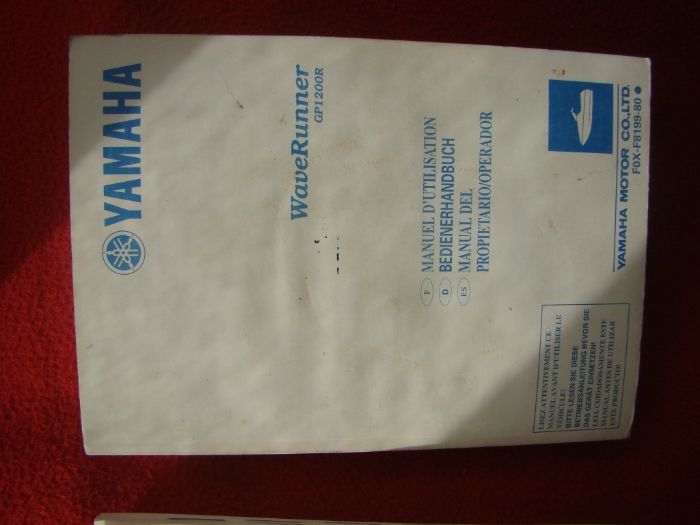 Manuais originais Yamaha WaveRunner GP1200R limited edition