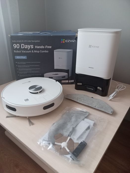 Робот пилосос EZVIZ RE4 PLUS, миючий з докстанцією