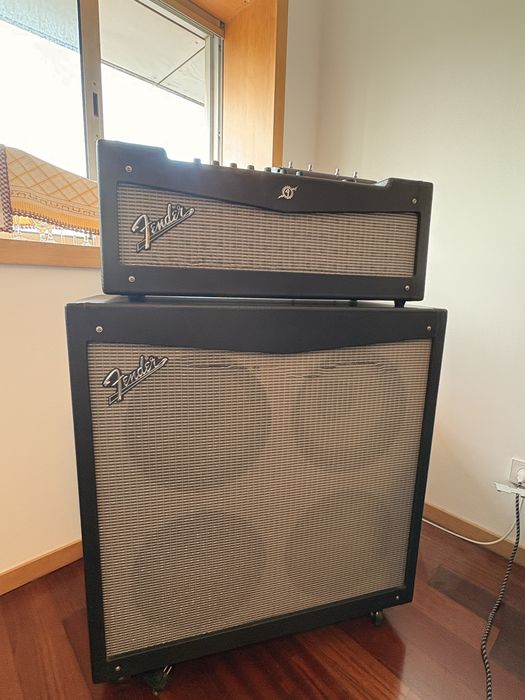 Fender Mustang V Head + Coluna 4x12 + Footswitch Original