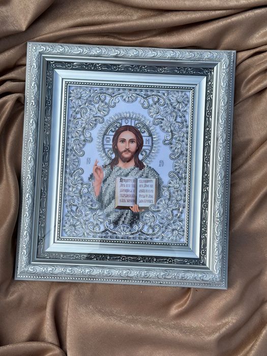 Вінчальні ікони вишиті бісером