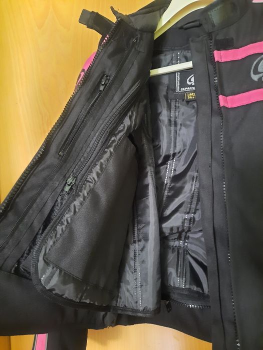 Casaco de motard feminino, tamanho M, da Caparica Peles.