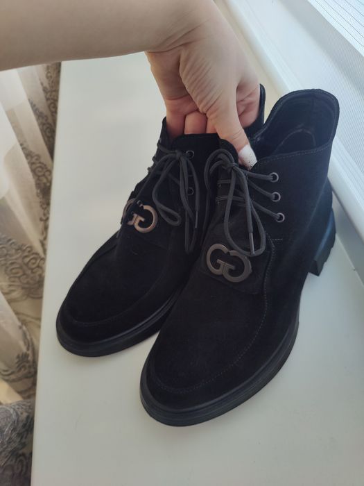 Весняні ботинки сапожки замш