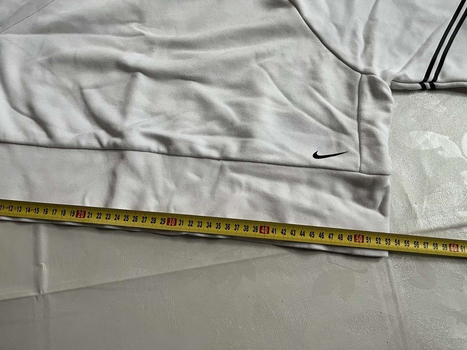 Nike Pro dri-fit bluza bawełniana oversize krótka logo M/L krem