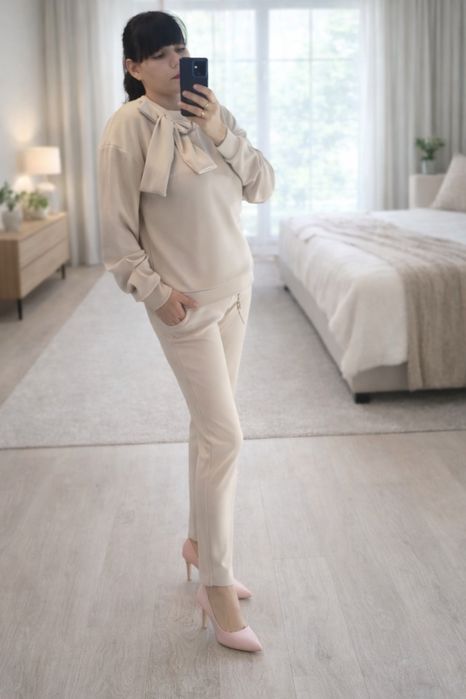 Komplet dresowy elegancja kokarda