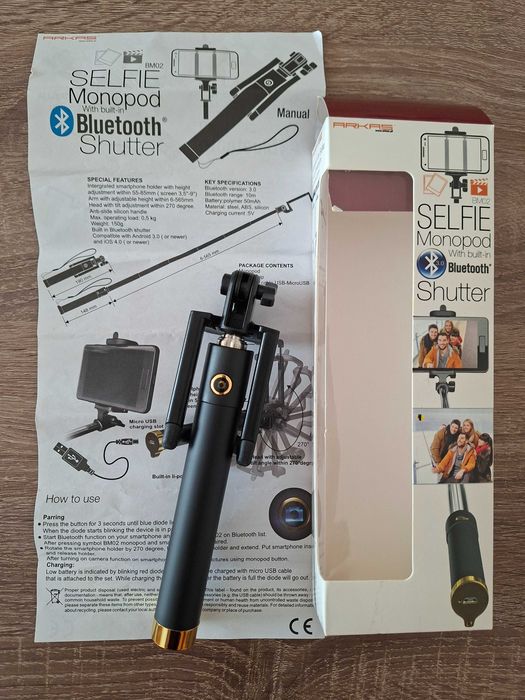 Monopad do selfie wbudowany wyzwalaczem Bluetooth