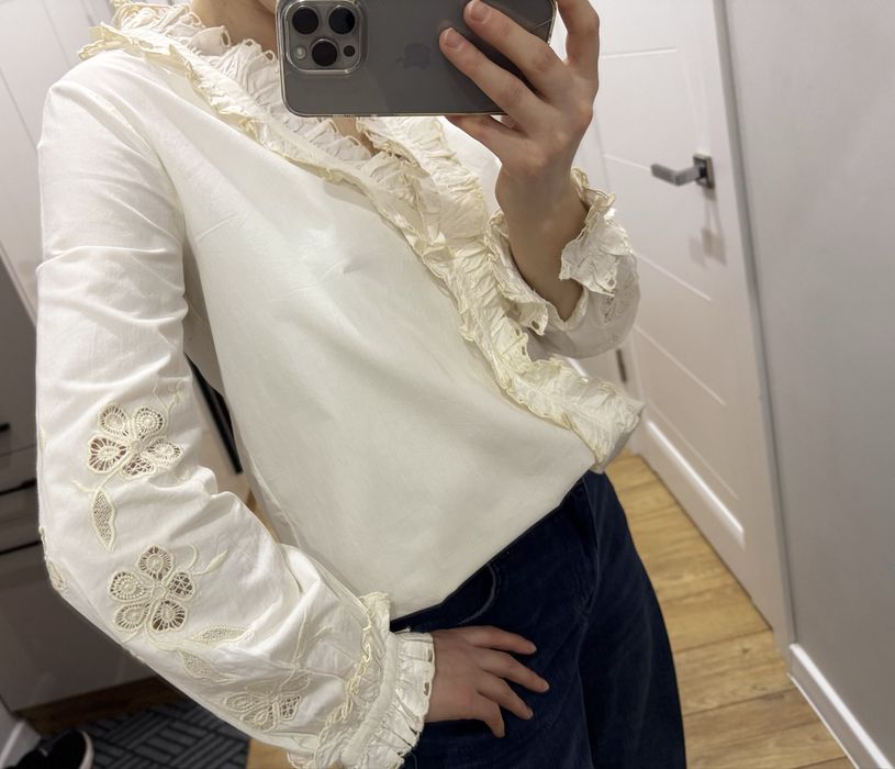 Sézane Блуза  колір слонова кість