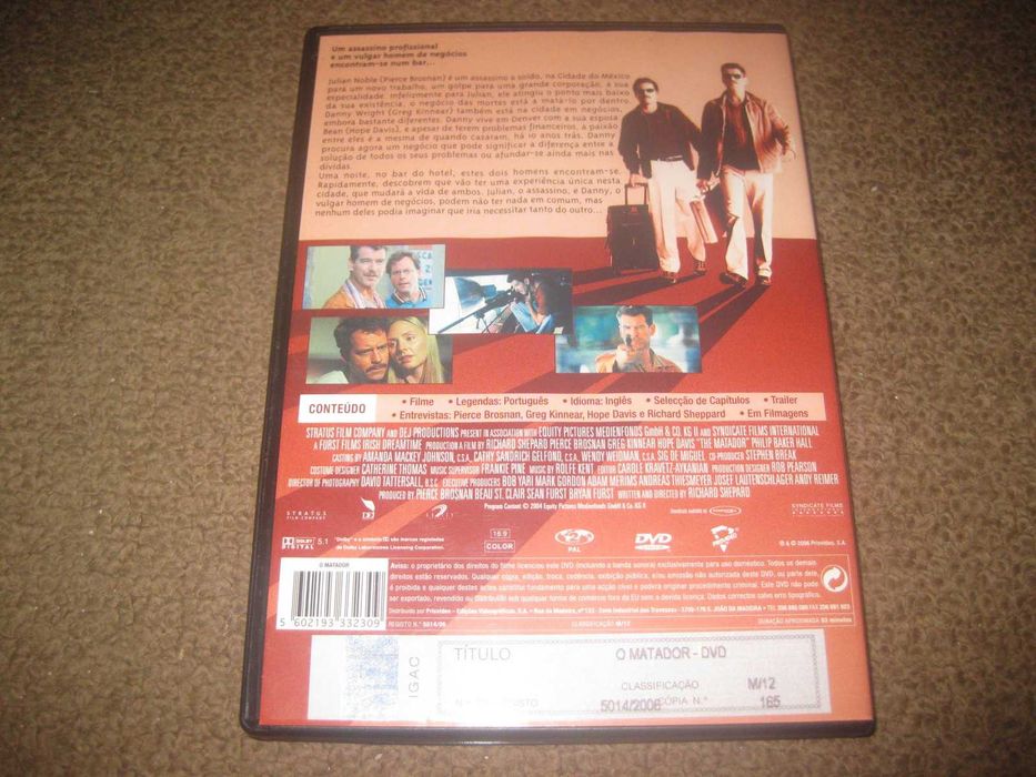 DVD "O Matador" com Pierce Brosnan