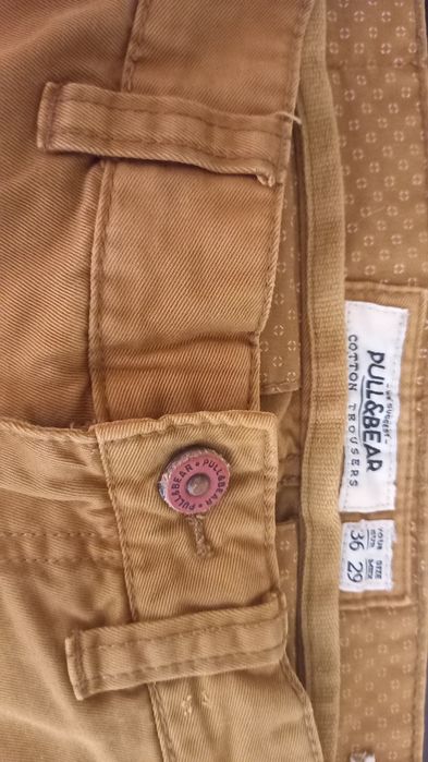 Spodnie jeansowe Pull&Bear 36 S musztardowy