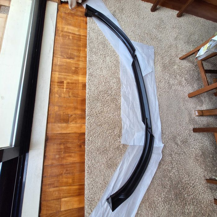 Difusor de para-choque dianteiro de carro preto brilhante abs