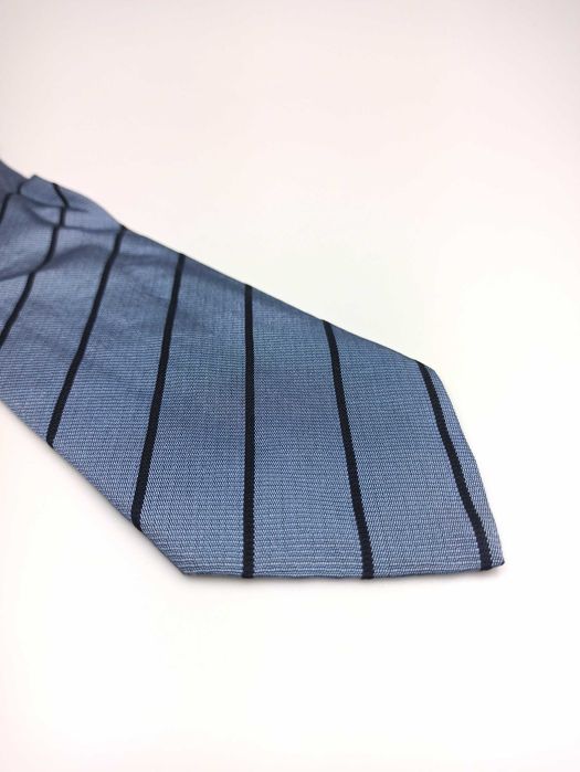 Armani Niebieski jedwabny krawat w paski mpi125