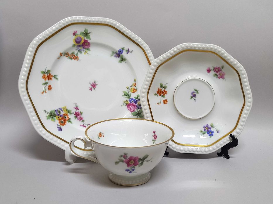 Zestaw śniadaniowy, herbata ( 200ml), Rosenthal Perlrand