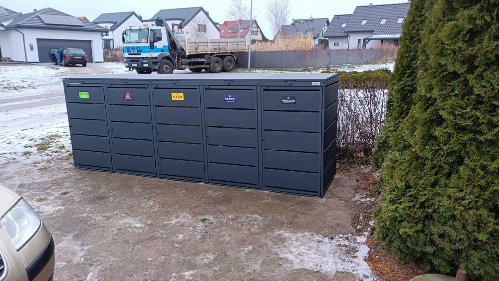 Obudowa Zabudowa Kosza Złoty dąb Wiata Śmietnikowa Domek Narzędziowy