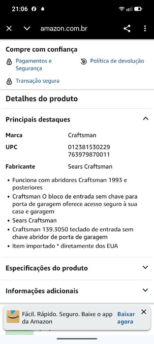 Sistema de entrada sem controle remoto