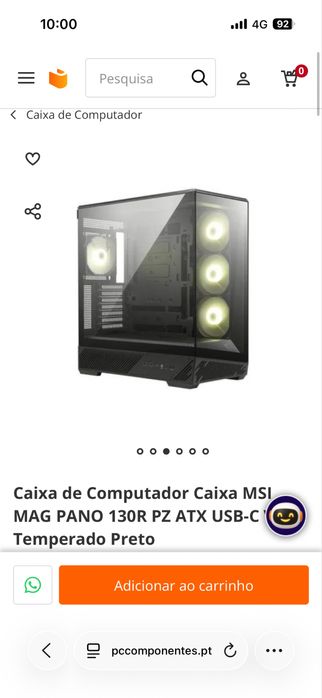 Caixa pc, cooler e ventoinhas