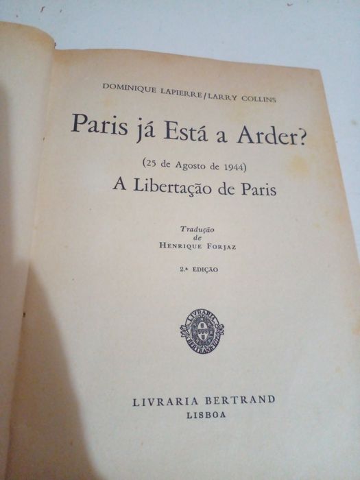 Livro antigo (2°Edição)PARIS JÁ ESTÁ Á ARDER?