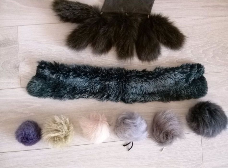 Помпон бубон з натурального хутра хутряний хвостик китиця хутро