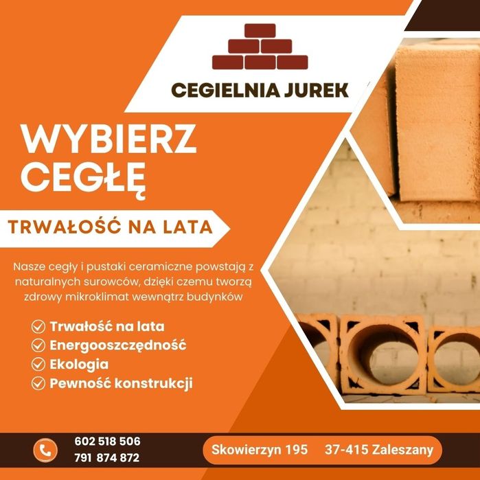 Pustak MAX 220 - Cegła -Producent - Cegielnia Jurek -
