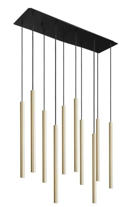 Zjawiskowa Lampa Wisząca Nowodvorski Czarno Złota 10 -punktów światła G9